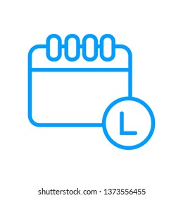 Calculator- blue linear Calculator vector illustration symbol icon