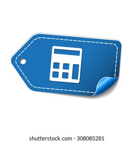 Calculator Blue Vector Icon Design