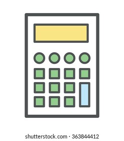 Calculator Bold Icon Illustration