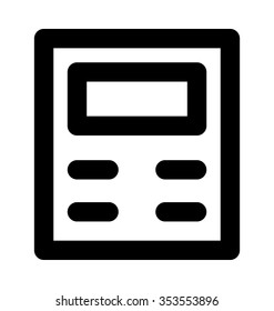 
Calculator Bold Line Vector Icon
