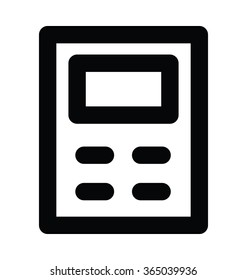 Calculator Bold Line Vector Icon