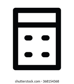 Calculator Bold Line Vector Icon