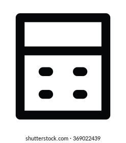 Calculator Bold Line Vector Icon