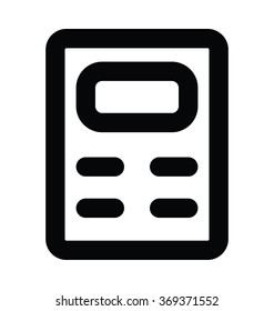 Calculator Bold Line Vector Icon