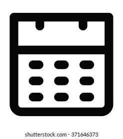 Calculator Bold Line Vector Icon