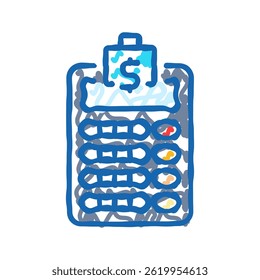 calculator budget planning doodle icon sketch vector. calculator budget planning sign. isolated symbol illustration