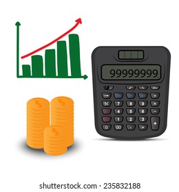 calculator and business graph