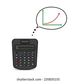 calculator and business graph