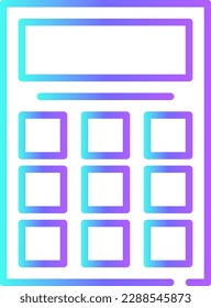 Calculator Business icon with blue duotone style. accounting, financial, money, calculation, mathematics, digital, technology. Vector illustration