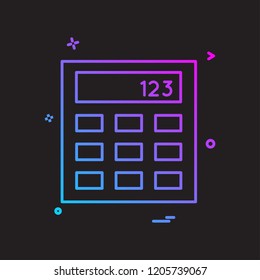 calculator business office icon vector design