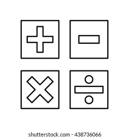calculator buttons design. math concept. silhouette illustration
