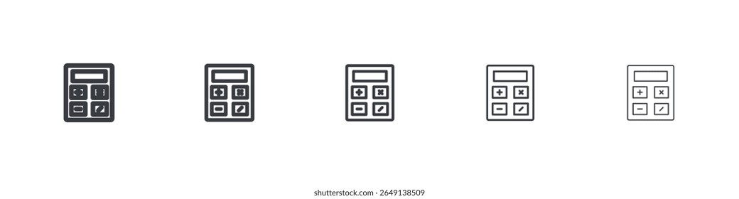 Calculadora com botões ícone ilustração simples logotipo arte