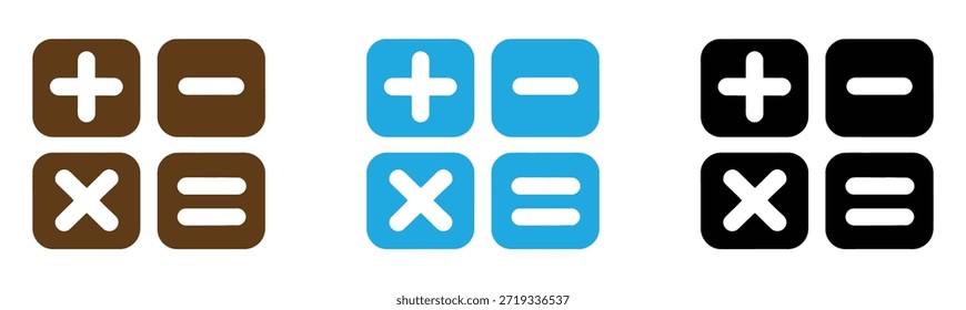 Botões da calculadora. Ilustração do vetor de ícone da Calculadora. Sinal e símbolo da calculadora de contabilidade. 