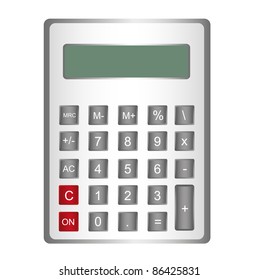 calculator with buttons isolated over white background. vector