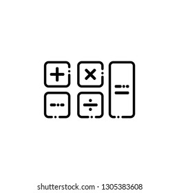 Calculator buttons vector icon