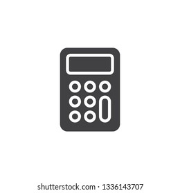 Calculator buttons vector icon. filled flat sign for mobile concept and web design. Math calculator glyph icon. Symbol, logo illustration. Pixel perfect vector graphics