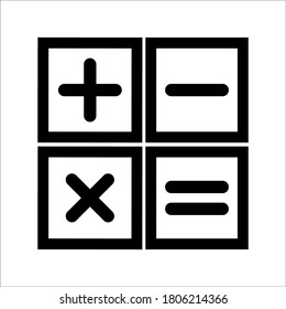 calculator buttons Vector Icon Illustrations