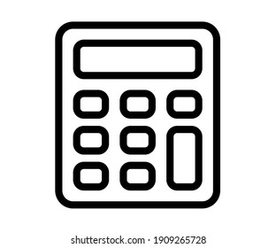 calculator calculate count single isolated icon with outline style