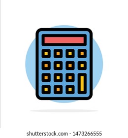 Calculator, Calculate, Education Abstract Circle Background Flat color Icon