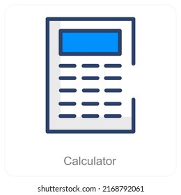 Calculator And Calculate Icon Concept