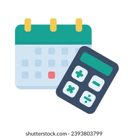 Calculator for calculating income before paying taxes. Vector Illustration.