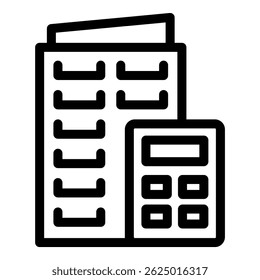 Calculator is calculating the total cost of a building project