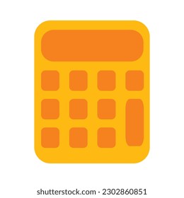 calculator calculation yellow Icon button