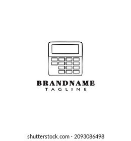 calculator cartoon logo icon design template modern vector