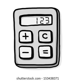 calculator  / cartoon vector and illustration, isolated on white background.