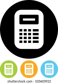 Calculator Cash Register- Vector Icon Isolated