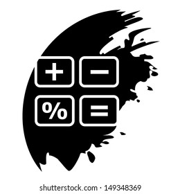 Calculator cash register- Vector icon isolated