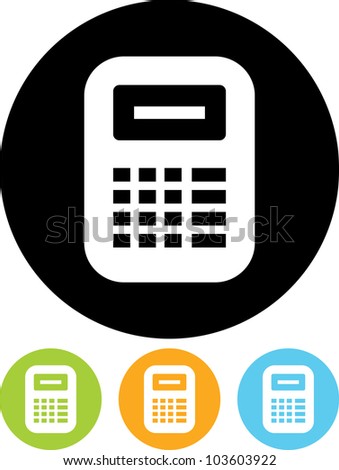 Calculator cash register- Vector icon isolated