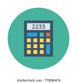 calculator circle flat