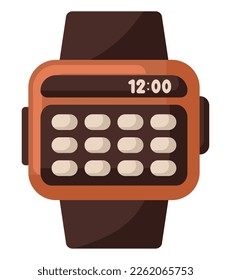 calculator clock design over white