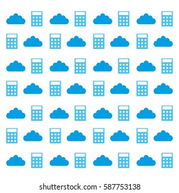 Calculator and cloud icon vector illustration graphic design