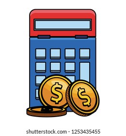 Calculator and coins