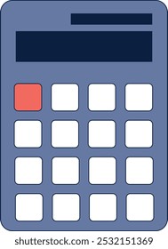 Calculator color icon. Math device. Counting numbers