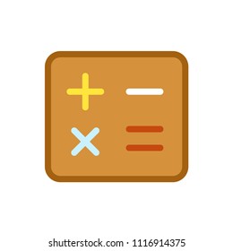 Calculator colored vector icon. Isolated on white background
