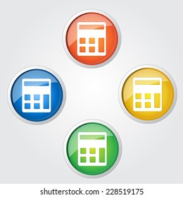 Calculator Colorful Vector Icon Design