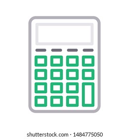 calculator colour line vector icon