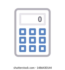 calculator colour line vector icon