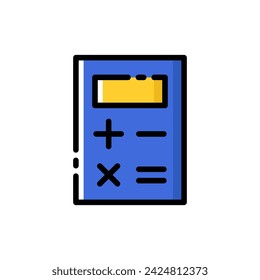 Calculator colourful vector illustration. Math tool sign icon.