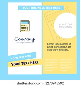 Calculator  Company Brochure Template. Vector Busienss Template