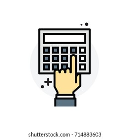 calculator  concept Isolated Line Vector Illustration editable Icon