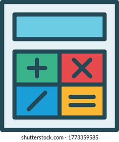 Berechnungskonzept Vektor Icon Design, Business Accounting und Finance Symbol auf weißem Hintergrund