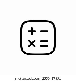 calculator count icon sign vector