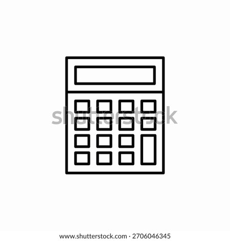 calculator count icon sign vector