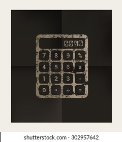 Calculator design on black background,vector