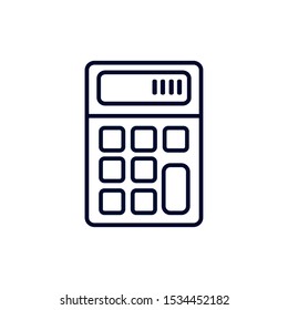 Calculator design, Tool mathematics finance device electronic education and office theme Vector illustration