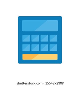 Calculator design, Tool mathematics finance device electronic education and office theme Vector illustration